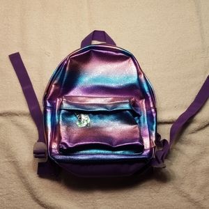 Small rainbow metallic finish  backpack